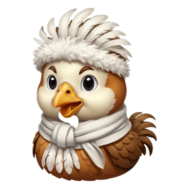 chicken with scarf sticker