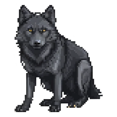 black wolf sticker