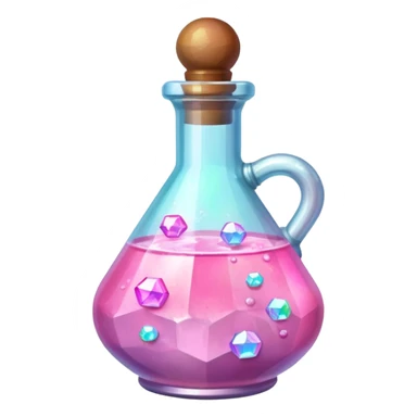 pink Magic Fantasy Potion, Glass Low Poly sticker