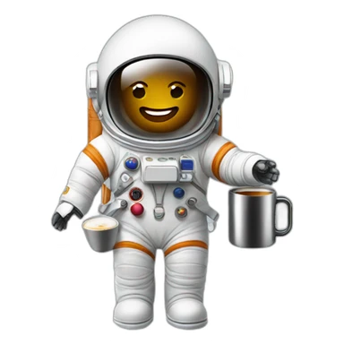 Astronaut with a nespresso sticker