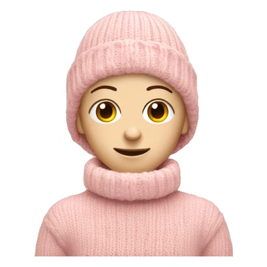 pale pink knitted jumper sticker