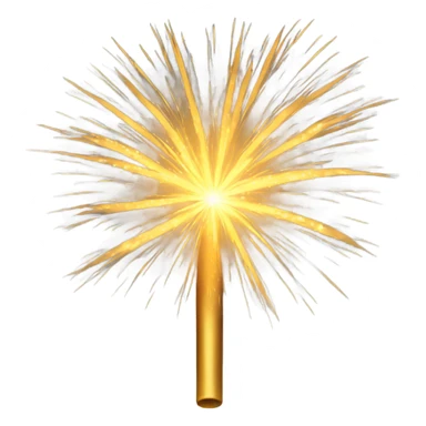 Golden firework sticker