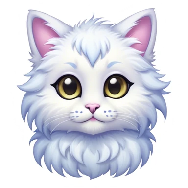 Kawaii bright fantasy ethereal anthro feline fursona animal creature sticker