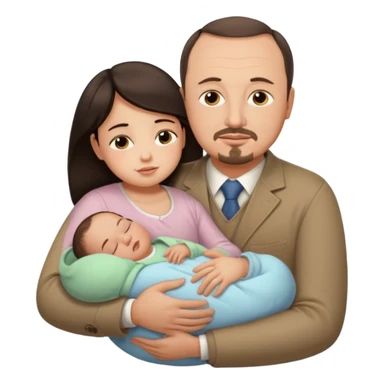 Rafael Benitez coach in his arms sleeps a baby sticker