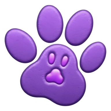 purple pawprint sticker