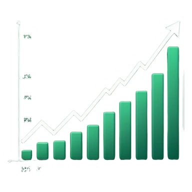 dark green growth graph sticker