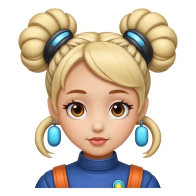 Space buns sticker