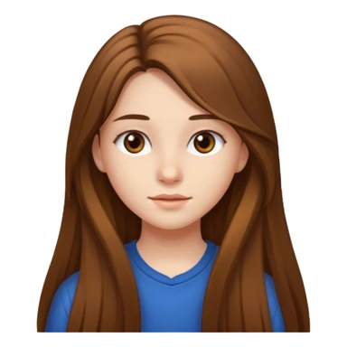 teen girl with long hair sticker