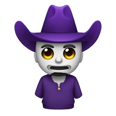 Demonio con sombrero color morado sticker