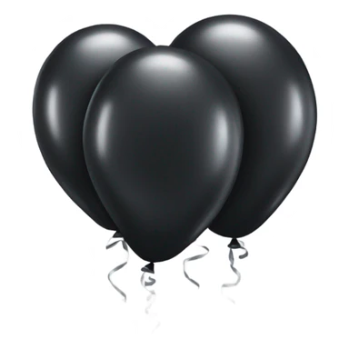 Black birthday baloons sticker