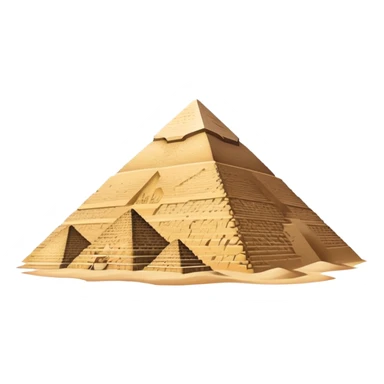 Egyptian Pyramids with muted sandy colors, not bright sticker