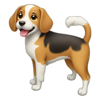 Dog playing on lawn sticker