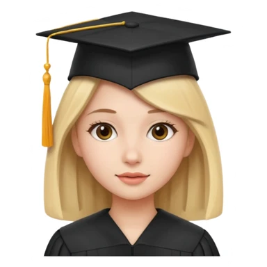 graduating cap girl sticker