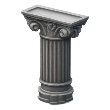 cast iron metal column structure sticker