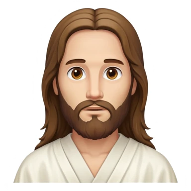 Jesus Christ with long hair and beard, wearing robes sticker