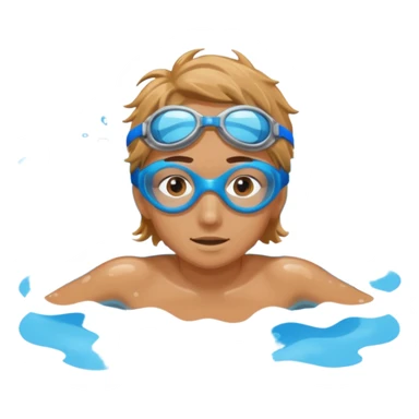 person swimming laps in pool sticker