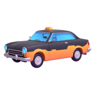 Make the transparent film stand out, floating and partially off the car, to show the application process, elegant 3D style sticker