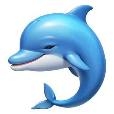 Meme-Worthy Cute Sleeping Dolphin Portrait Emoji, Head resting peacefully with a contented smile, showcasing a sleek, streamlined body and eyes gently closed in serene slumber, Simplified yet adorably endearing features, highly detailed, glowing with a soft, drowsy oceanic light, high shine, relaxed and utterly lovable, stylized with an air of playful laziness, soft glowing outline, capturing the essence of a sleeping dolphin that feels destined to become the next viral icon of adorable rest! sticker