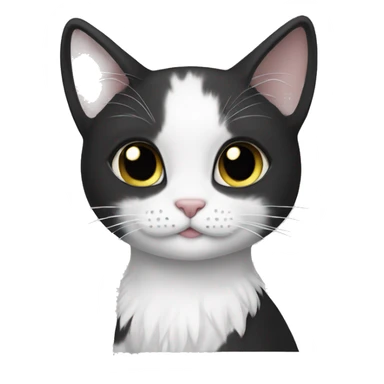 PRINCESS CAT WITH BLACK AND WHITE SKIn sticker