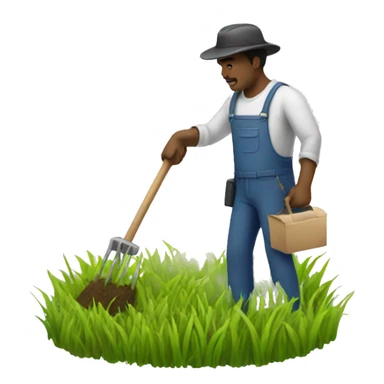 Homme qui travail dans des champs  sticker