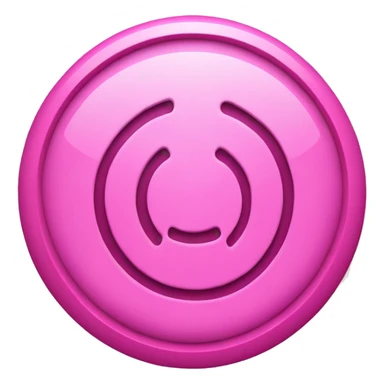 Pink round computer power button  sticker