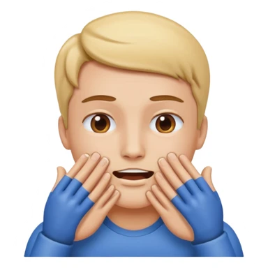 generate an emoticon Massage the masseter muscles sticker