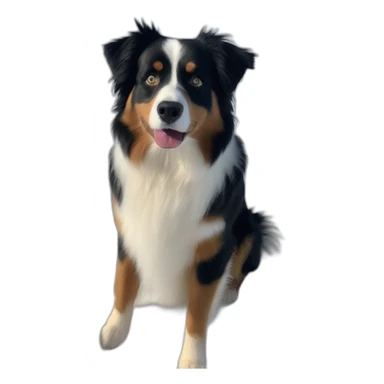 Australian shepherd on the snow sticker