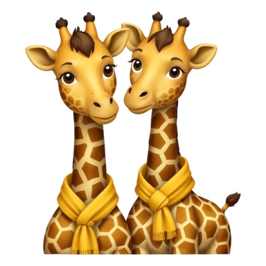 Giraffe with yellow Scarves sticker