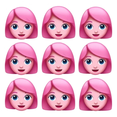 preppy pink emojis sticker