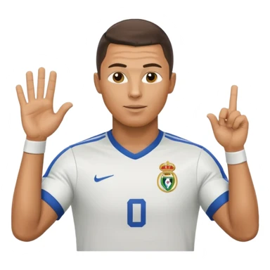 Ronaldo doing the « calma » sticker