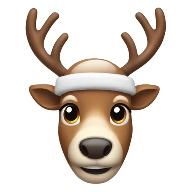 Reindeer wearing earwarmers sticker