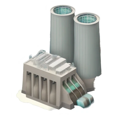 hydroelectric power station sticker