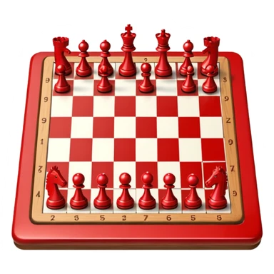 Red chess board sticker