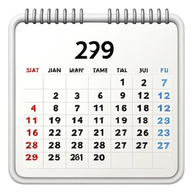 white date calendar with number 29 sticker
