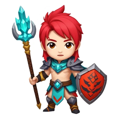 Cute chibi pixel-art character inspired by Dota 2 universe sticker