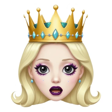 Glitter scream queen sticker