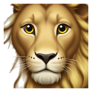Lion with heart  sticker