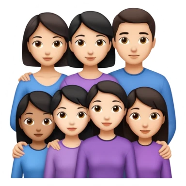 Friendship - relationship of mutual affection between people -  girls and a boy of various races with at least one asian girl. Show their necks, and shoulders please sticker
