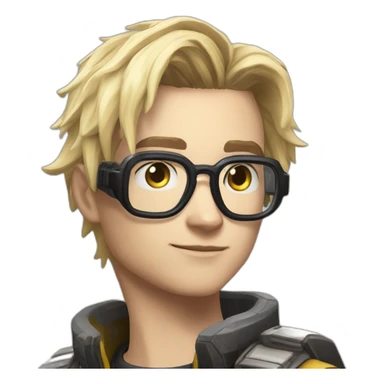 apex legends men blond brille kurze haare sticker