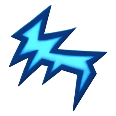 Blue lightning bolt sticker