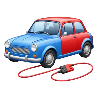 Car with jumper on it sticker