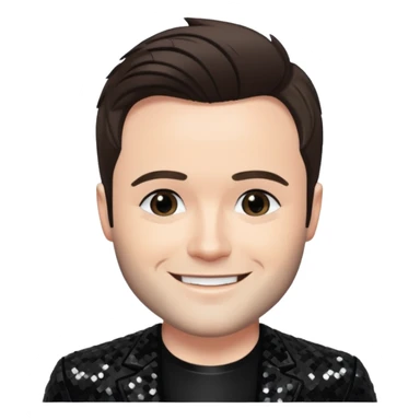 Shane Filan from Westlife with black sequin outfit sticker
