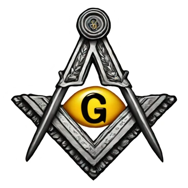Masonic Square and Compass G sticker