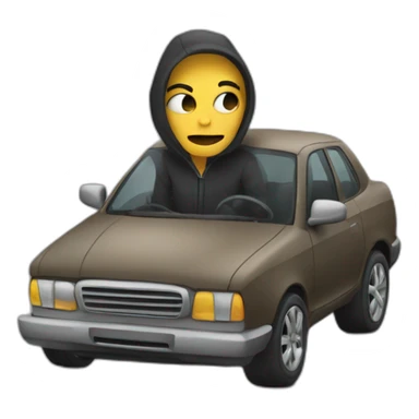 thief in a car sticker