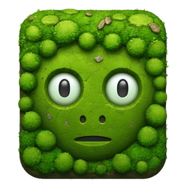 sculpture with moss sticker