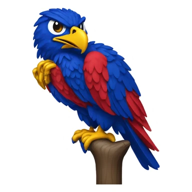 Jayhawk sitting on wildcat sticker