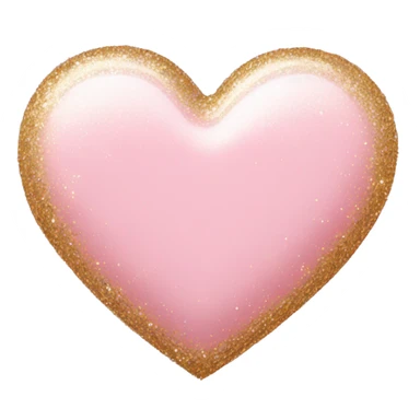 light pink heart with glitter sticker