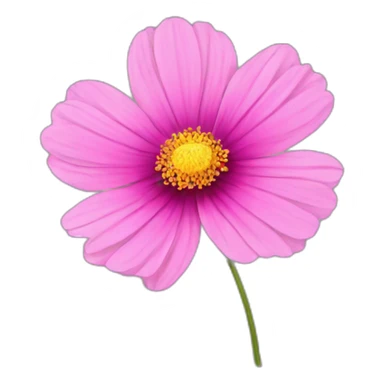 pink cosmos flower sticker