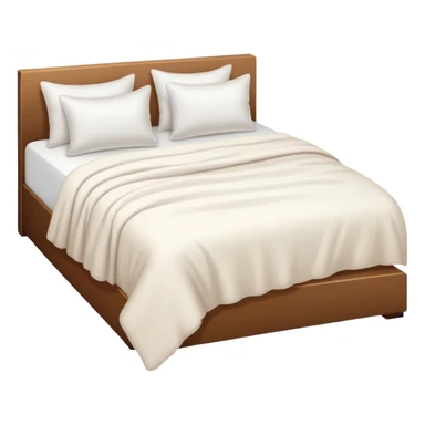 White bed with pillows and blankets, cozy vibe sticker