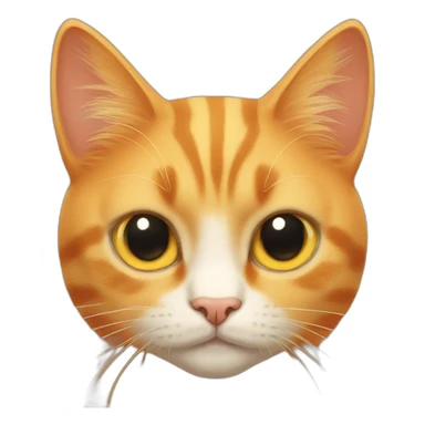 orange cat face cute yellow eyes sticker